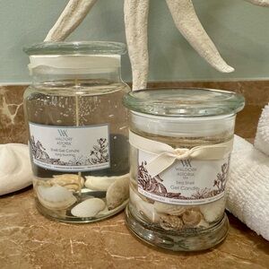 Set/2 Waldorf Astoria Spa Sea Shell Gel Candles Coastal Vintage Discontinued NWT